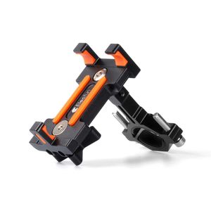 ELECFUN Soporte de teléfono para bicicleta, 360 ° de rotación, soporte de teléfono de aluminio para bicicleta, motocicleta, soporte de manillar ajusta