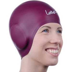 Gorro de natación con protección para los oídos 3D, gorro de natación para mujeres y hombres, gorro de natación de silicona, impermeable, se adapta a