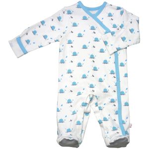 Babysoy bebé algodón orgánico Patrón Footie Pijamas