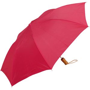 rainstoppers W001 Auto Open Arc paraguas plegable con mango de madera, rojo, 42"