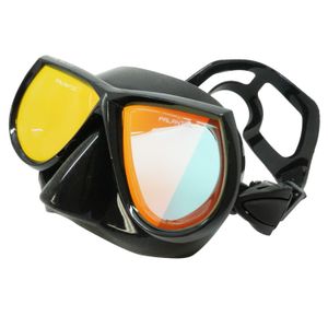 Palantic Spearfishing última intervensión máscara de buceo de bajo volumen Negro Lentes con recubrimiento de espejo