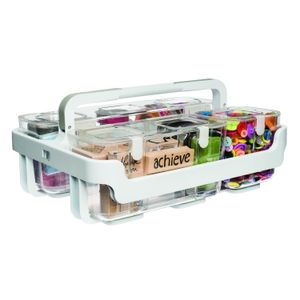 Deflecto Caddy Organizador, tres compartimentos, color blanco (29003cr)