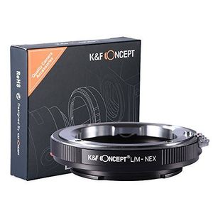 K & F Concept LM-NEX Lente Leica M para Sony Alpha Nex E-Mount cámara adaptador de montura de lente