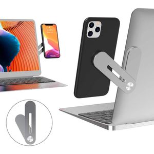 Soporte magnético para teléfono móvil, clip de montaje lateral para portátil: clip fijo en monitor plano y delgado o monitor de portátil, soporte de t
