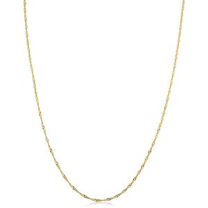 Collar de cadena Singapur de oro amarillo de 10 K (0.028 in, 0.039 in, 0.055 in, 0.067 in)
