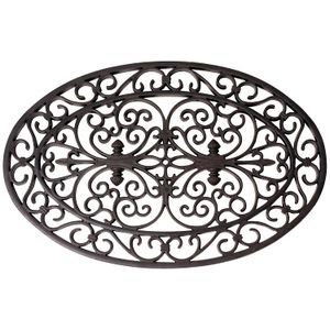 Esschert Design – Felpudo de hule Oval 27.5" x 18"