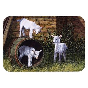 Tesoros de la Caroline bdba0232lcb "Cabras por Daphne Baxter" Tabla para cortar vidrio, grandes, multicolor
