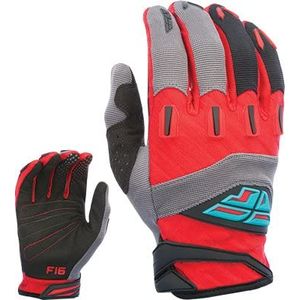 Fly Racing unisex-adult F-16 guantes (rojo/negro/gris, XXL)