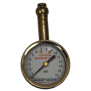 accu-gage 15 x GA (3 – 15 Psi) ángulo de giro Chuck Dial Indicador de presión de los neumáticos