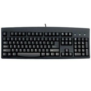 Standard Inglés US Negro Wired teclado USB simplyplugo marca por Solidtek