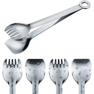 BIGSUNNY Premium - Pinzas para servir pequeñas (6.0 in, acero inoxidable, 4 unidades)