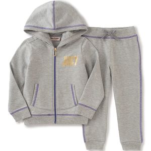 Juicy Couture - Juego de dos piezas: pantalón deportivo y chamarra con capucha, para niñas pequeñas