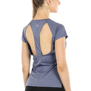Melpoint - Camisas de yoga para mujer, espalda abierta, para gimnasio, correr, hacer ejercicio, ajuste holgado