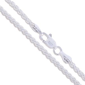 Cadena tipo trigo de plata fina de 1.5 mm 1.9 mm 2.6 mm 3.4 mm 4.4 mm 5.1 mm 6 mm 8 mm sólida 925 Italia nuevo collar de espiga cola de zorro