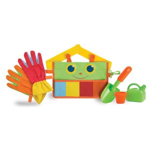 Melissa & Doug Sunny Patch Happy Giddy Cinturón Portaherramientas con guantes de jardín, paleta, Regadera, y bote