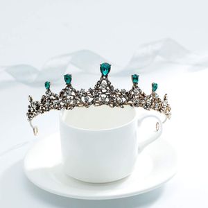 LittleB - Tiaras barrocas para novia, diseño de corona con diamantes de imitación
