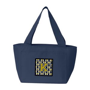 Caroline's Treasures CJ1074-KNA-8808 - Bolsa de almuerzo, diseño de letra K, color azul y dorado