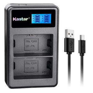 Kastar Cargador USB, Batería para LP-E6 – 2 LP-E6 LPE6