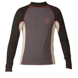 Xcel Youth Michael - Camiseta de manga larga Uv Spring 2018, color gris/plata/negro, talla 14