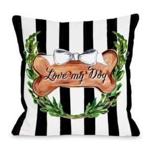 one bella casa 13542pl16 almohada, 16 por, Negro