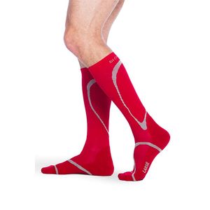 Calcetines hasta la pantorrila unisex SIGVARIS Traverse 412C, S M, Rojo, 1