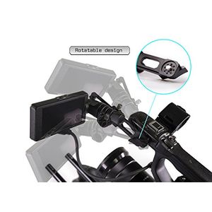 LanParte mea-01 Brazo Monitor Extension ajustable para cámara Sony FS5, Negro, Verde
