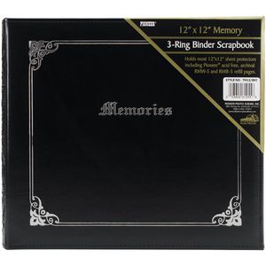 Pioneer álbumes de fotos tm-12 12 by anillas (12-Inch Italiano Memory Binder, Negro