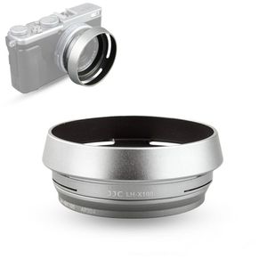 Juego de parasol JJC para Fuji Fujifilm X100 X100S X100T X100 X70 sustituye a Fujifilm LH-X100 parasol y anillo adaptador aluminio alloy-silver 1 Pack
