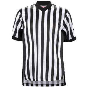 Adams - Camiseta para árbitro de baloncesto (manga corta, panel lateral de 3.0 in), color negro