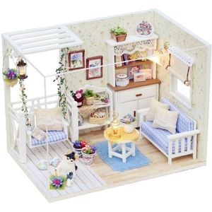 Habitación creativa para kit de casa de muñecas en miniatura Flever de bricolaje, con muebles y protección para un regalo artístico romántico, diario