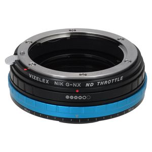 vizelex ND del acelerador – Adaptador de montura Nikon F Mount g-type D/SLR Lens to Samsung NX Mount sin espejo cuerpo de la cámara con filtro ND vari