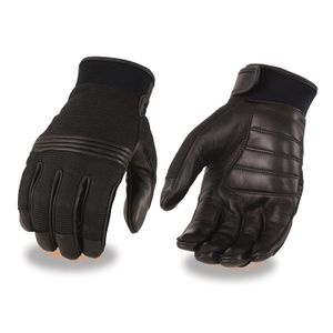 Guantes de piel y malla para hombre w/Flex nudillos, Gel Palm, X-grande