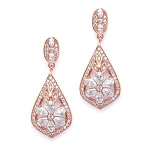 mariell Blush Rose Gold Art Deco – Samsung Galaxy S3 Mini i8190 CZ gatsby-style para arete Bodas Damas de Honor, Novia, o