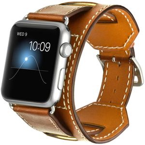 Valkit Compatible iWatch Band- iWatch Band 1.654 in Correa de cuero genuino iPhone Smart Watch Band Band Band de repuesto con adaptador de acero inoxi