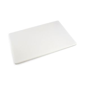 Tabla de cortar de plástico comercial, NSF - 18 x 12 x 0.5 pulgadas, Blanco