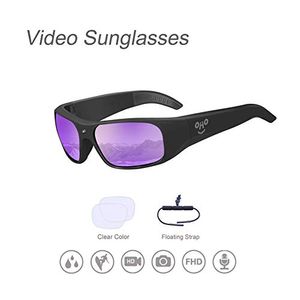 Oho gafas de sol impermeables 1080p cámara de grabación de vídeo full hd con 32 gb de memoria incorporada y lentes de protección polarizadas uv400 dis