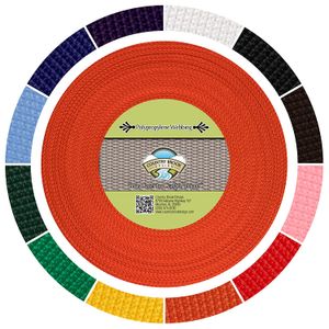 Country Brook Design - Orange Polypropylene 1/2 Inch Webbing
