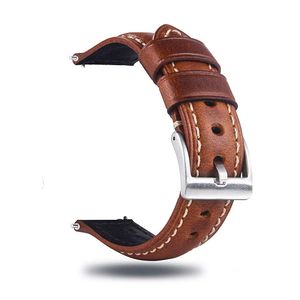 Berfine - Correa de piel para reloj de pulsera, estilo retro, de liberación rápida, vintage, hecha de cuero, correa de repuesto, ancho a elegir: 0.709