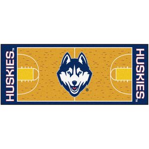 Fanmats NCAA Universidad de Connecticut Huskies Nylon Face cancha de baloncesto Runner
