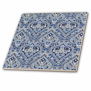Florene Plaids De Diseño Y Patrón – Francés Paisley Azul – Azulejos
