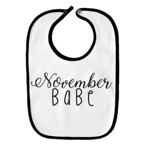 Noviembre Babe Parody bebé babero