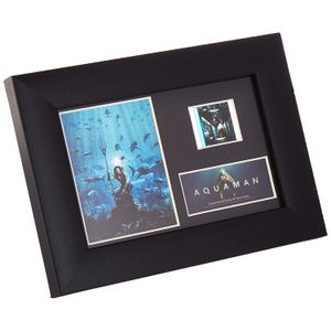 FilmCells Aquaman - Jason Momoa-Arthur Curry Under The Sea King of Atlantis-Special Edition Collectible Framed, 7x5, Black and Blue