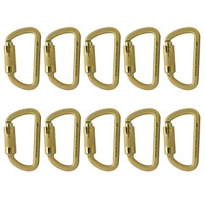 Fusion Climb Maya Acero Auto Lock Key Nariz alta resistencia Captive Ojo Carabiner 10-pack