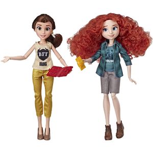 Disney Princess Ralph Breaks The Internet Movie Dolls, Belle and Merida Dolls with Comfy Clothes and Accessories