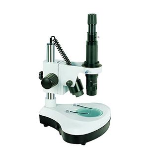 bestscope bs-1000 a monocular zoom microscopio, WF10 x Ocular, 7 x -45 X Ampliación, iluminación halógena, placa de base fija con la fase, 110 V