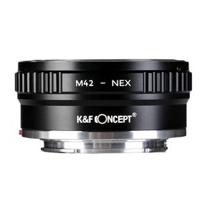K & F Concept Adaptador de montura de lente M42-NEX Ⅱ Cobre adaptador montura A Rosca M42 Lente A Sony NEX Cámara Negro