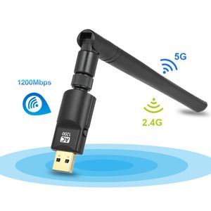 Yilong - Adaptador WiFi de 3,937.0 ft con doble banda de 2,4 GHz/5 GHz, tarjeta de red inalámbrica, receptor WiFi inalámbrico con tarjeta de red Gigab