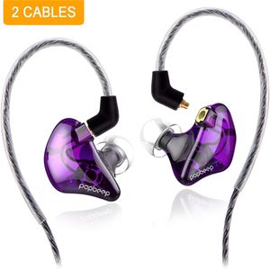 Basn - Auriculares in-ear con cable MMCX desmontable (con micrófono, 5 colores)