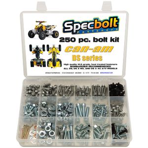 250pieza specbolt Can Am Bombardier ATV Bolt Kit para el mantenimiento & Restauración para la DS, Deporte, El barro, Recreación, Utility, Renegade, Ou