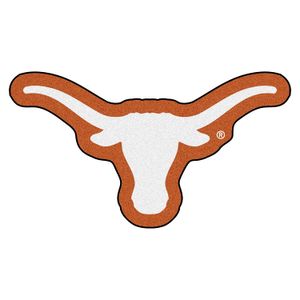 Fanmats NCAA Universidad de Texas Longhorns Nylon Face Mascot Alfombra